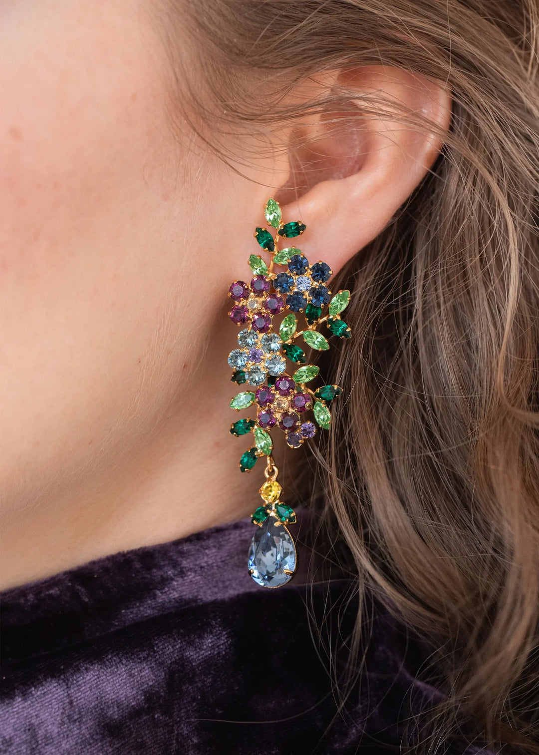 Yasmin Earrings - Blue Multi