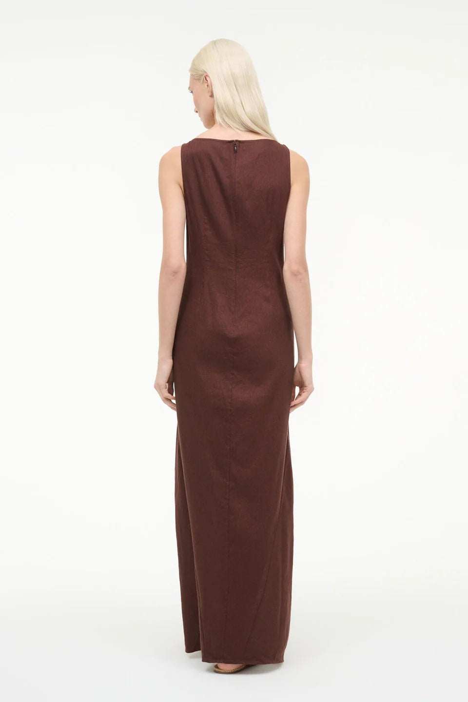 Costa Linen Dress - Dark Brown