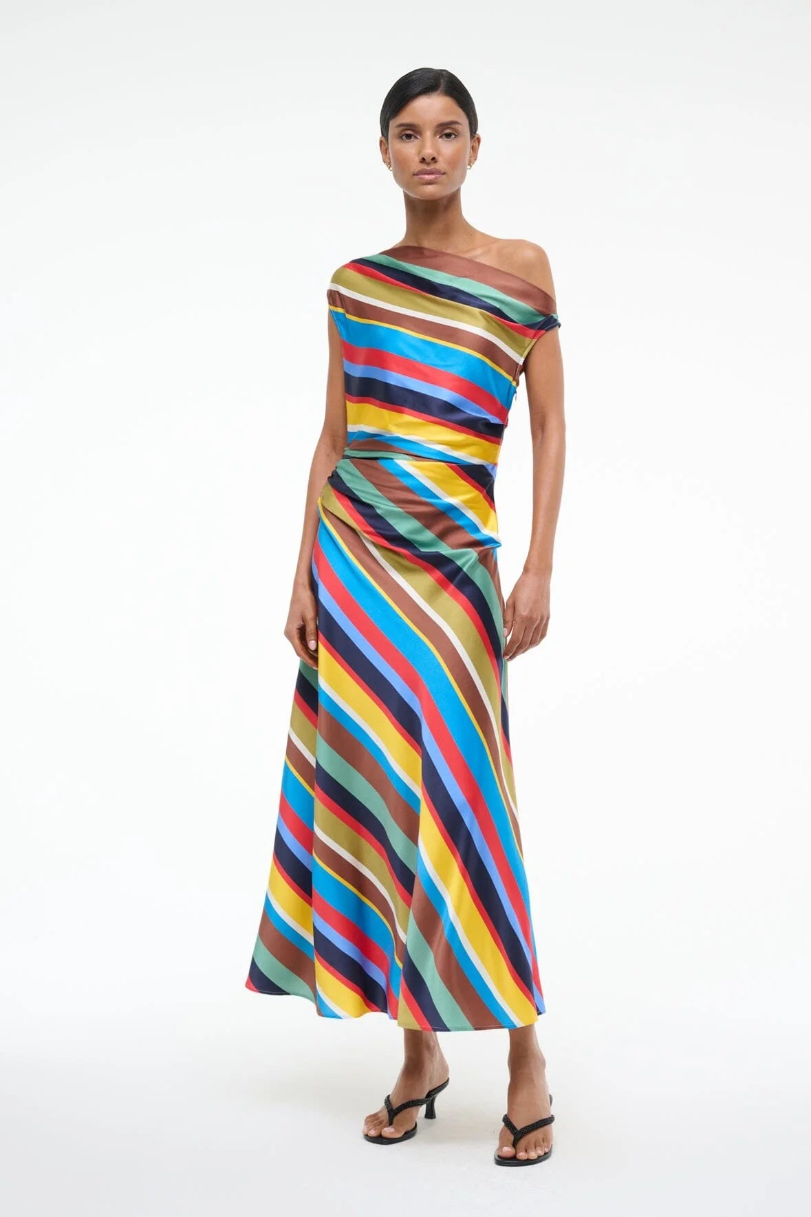 PHARE SILK DRESS - Market Stripe