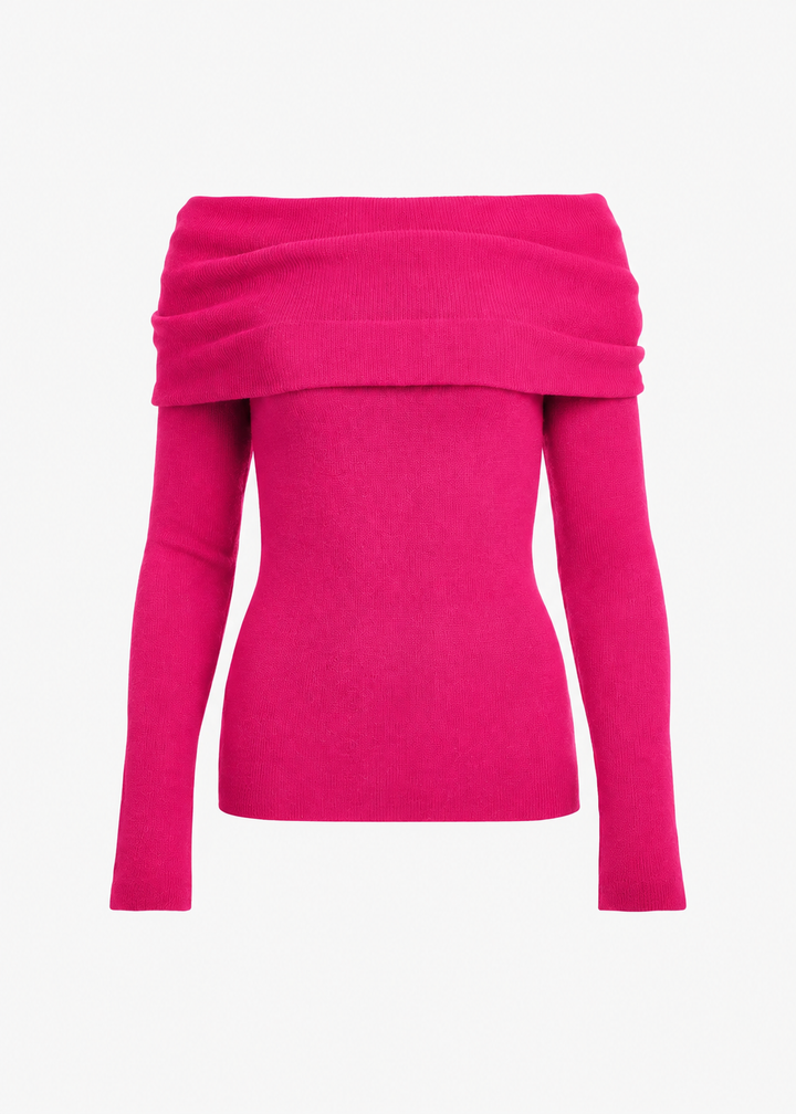 Off-the-Shoulder Knit Sweater - More Colors Available
