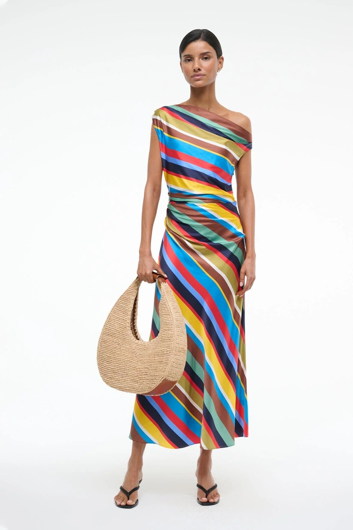 PHARE SILK DRESS - Market Stripe