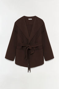 Rowen Fringe Jacket - Dark Brown