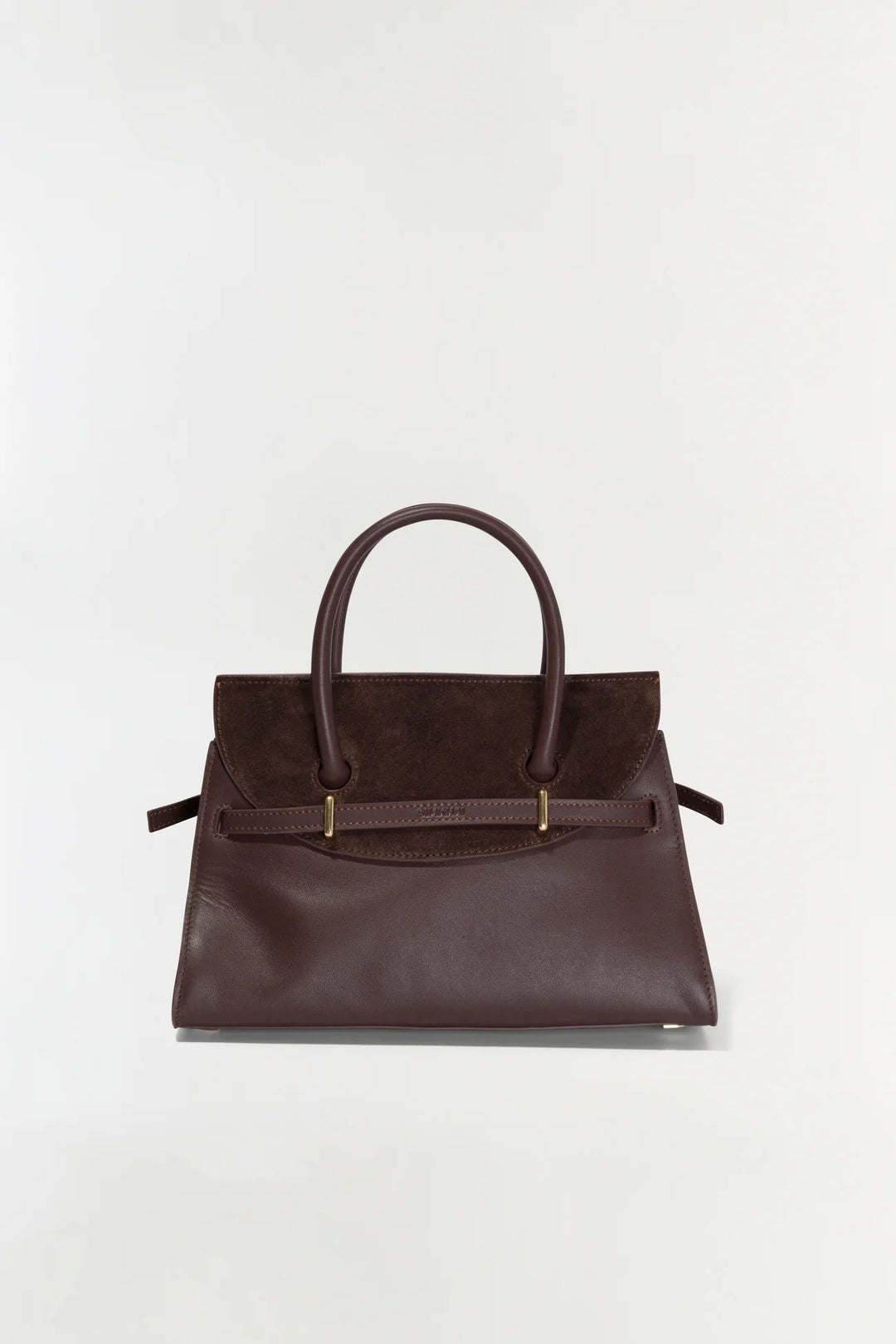 River Mini Suede Handle Bag - Cacao