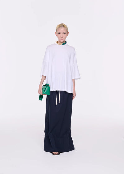 WHITE WIDE SLEEVED T-SHIRT - White