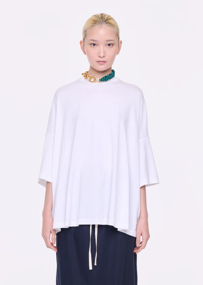 WHITE WIDE SLEEVED T-SHIRT - White