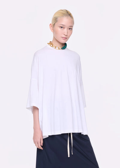 WHITE WIDE SLEEVED T-SHIRT - White