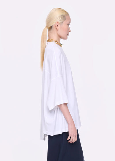 WHITE WIDE SLEEVED T-SHIRT - White