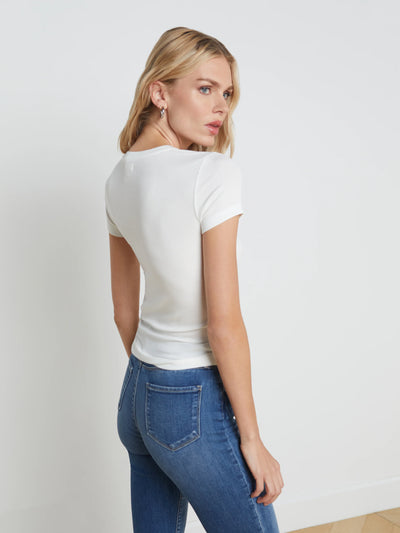 Ressi Fitted Tee - White Micro Modal