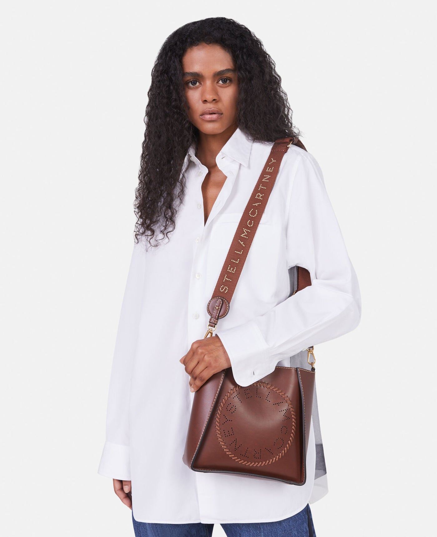 Horse Print Silk Insert Shirt - White
