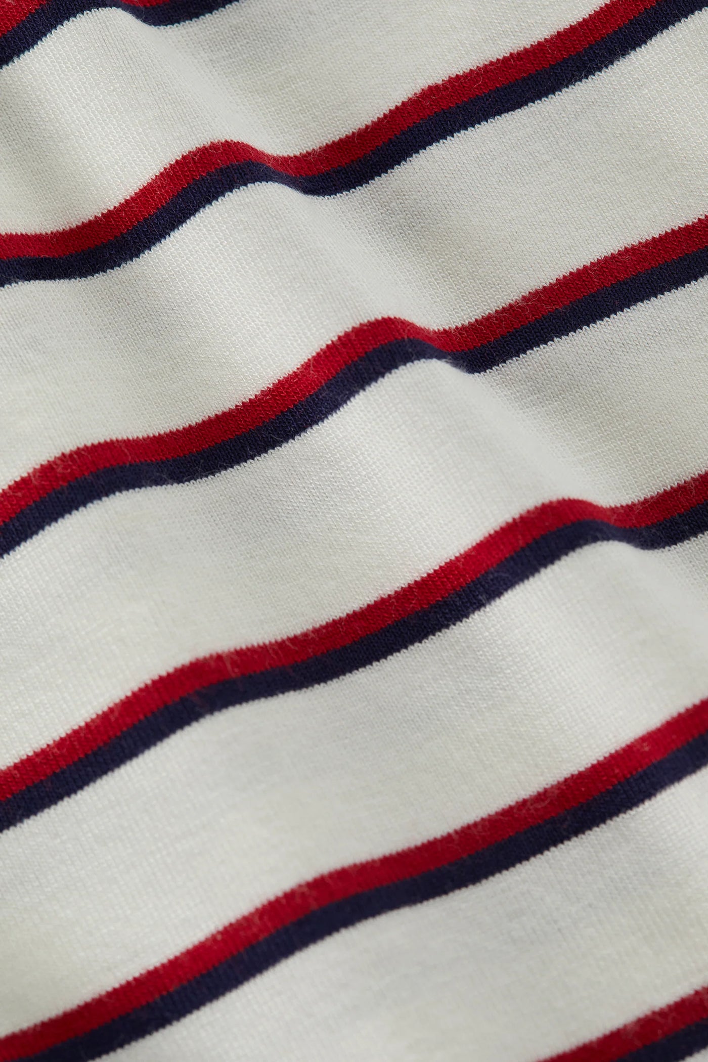 Ressi Fitted Tee - Red, Navy, White Stripe