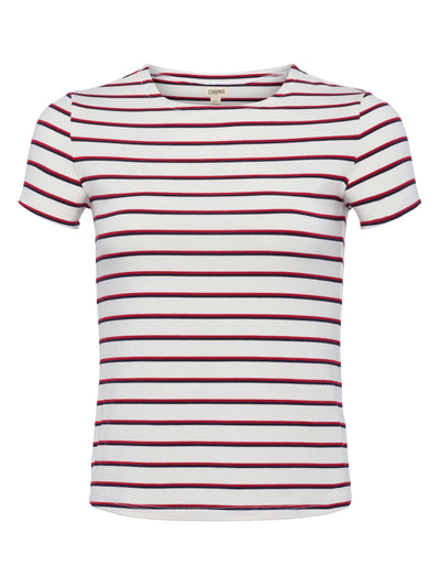 Ressi Fitted Tee - Red, Navy, White Stripe