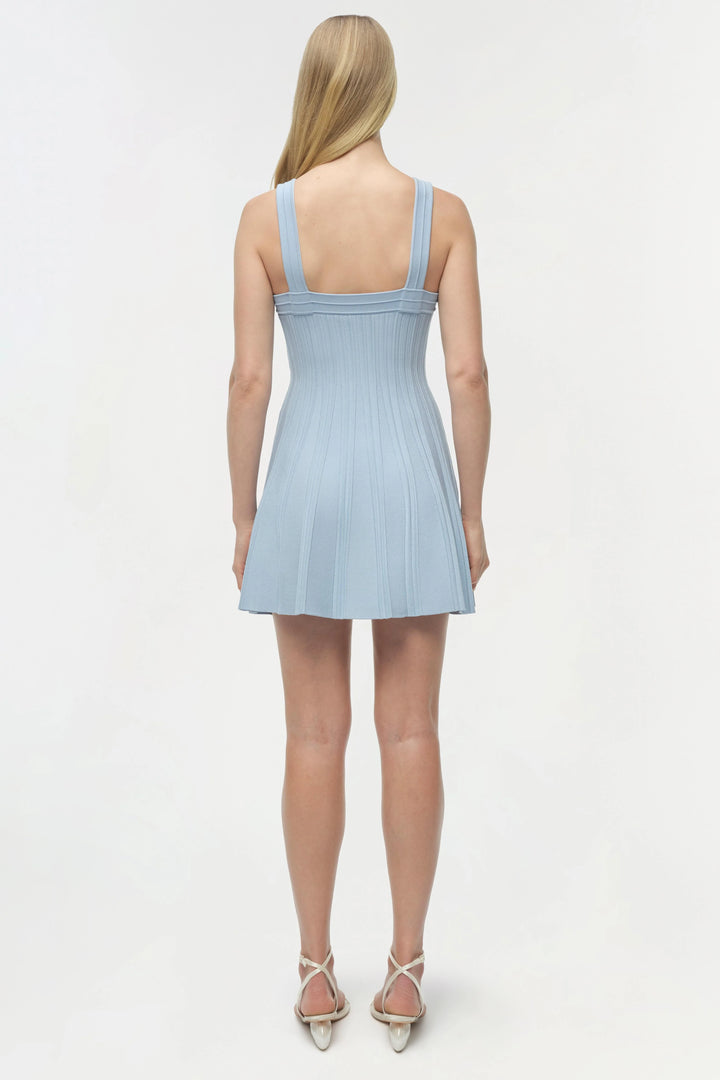 Indie Knit Mini Dress - Light Blue