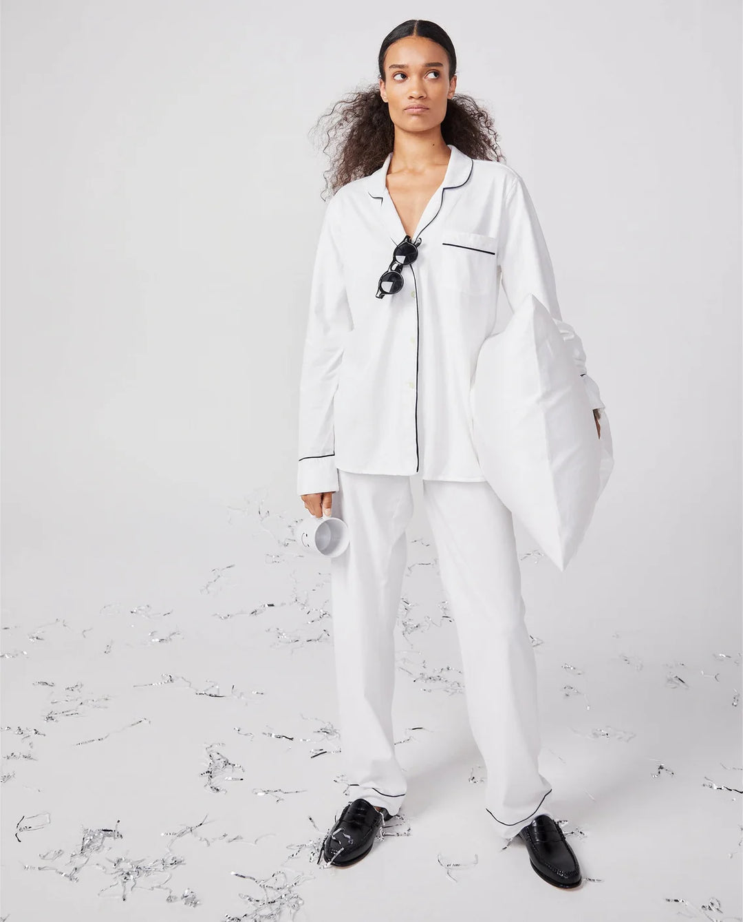 The Long PJ Set - White