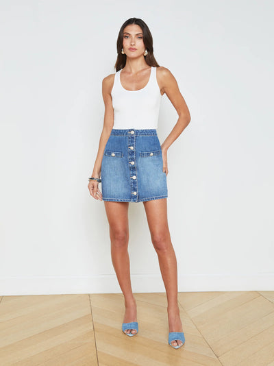 Adira Scoopneck Tank - White