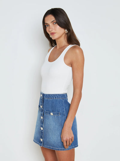 Adira Scoopneck Tank - White