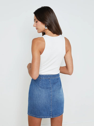 Adira Scoopneck Tank - White