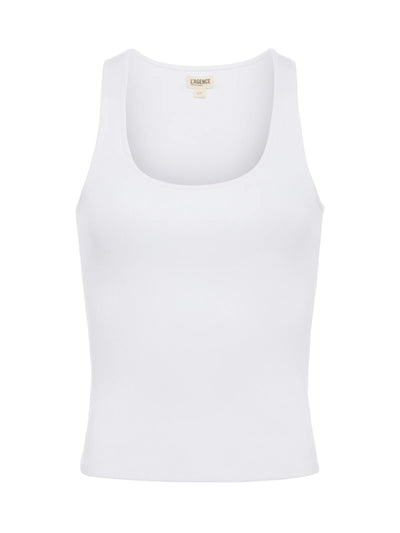 Adira Scoopneck Tank - White