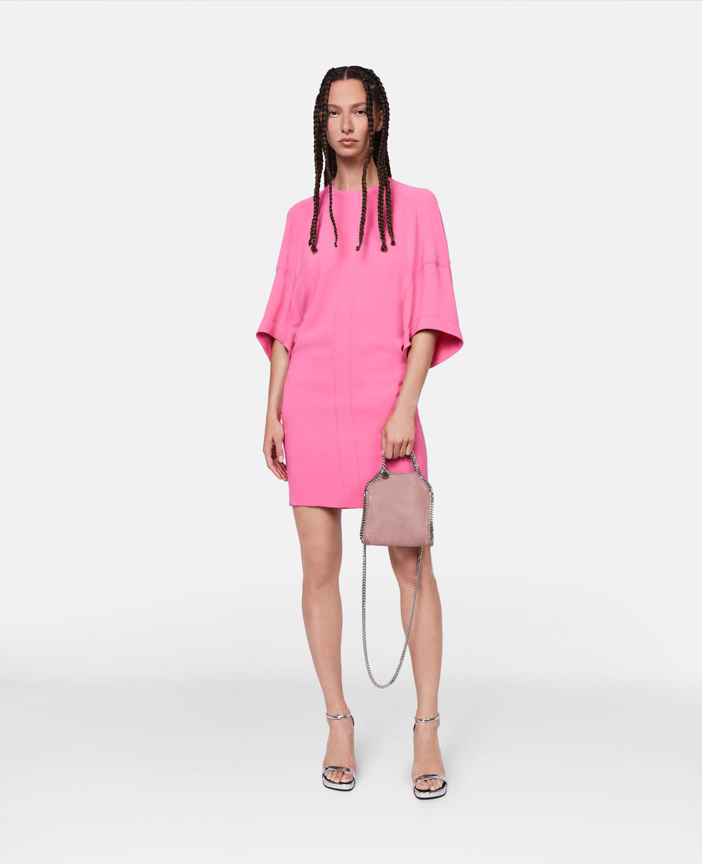 bright pink t shirt dress Solid Bright Hot Pink T-shirt Dress for Women, Cute Aesthetic Fashion Shirt Dress, All over Print, Loungewear, Aloha Hawaiian Beach Dress
