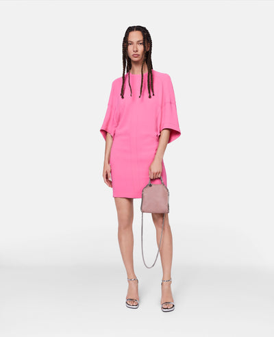 Oversized Sleeve T-Shirt Dress - Bright Pink