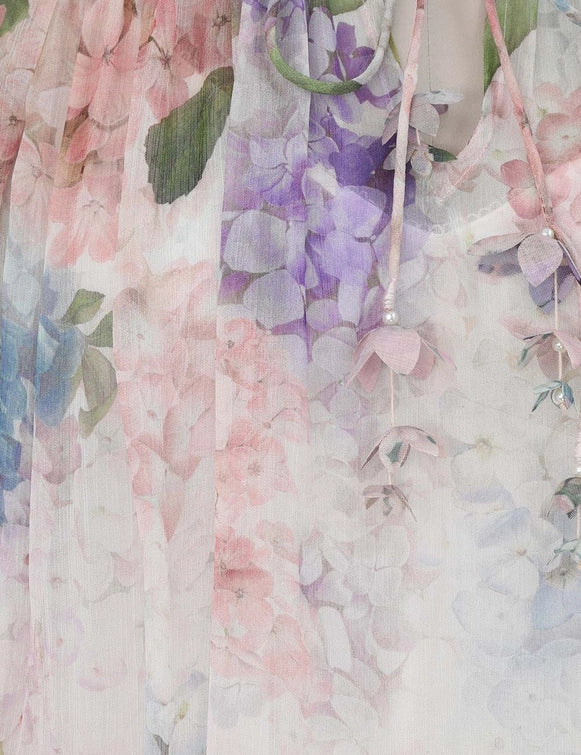 Dawning Billow Blouse - Multi Hydrangea