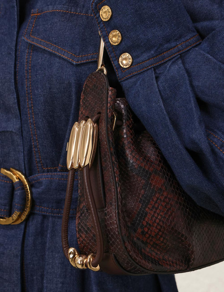 Halcyon Clutch - Brown Multi Snake