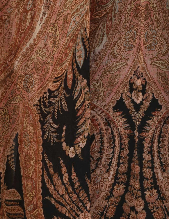 Hypnotic Caped Maxi Dress - Black Paisley