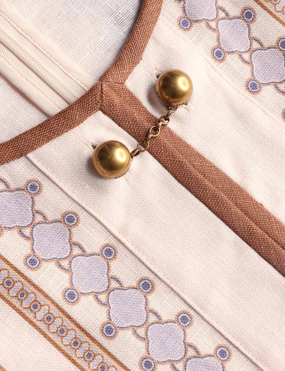 Tunic Mini Dress - Cream/Navy