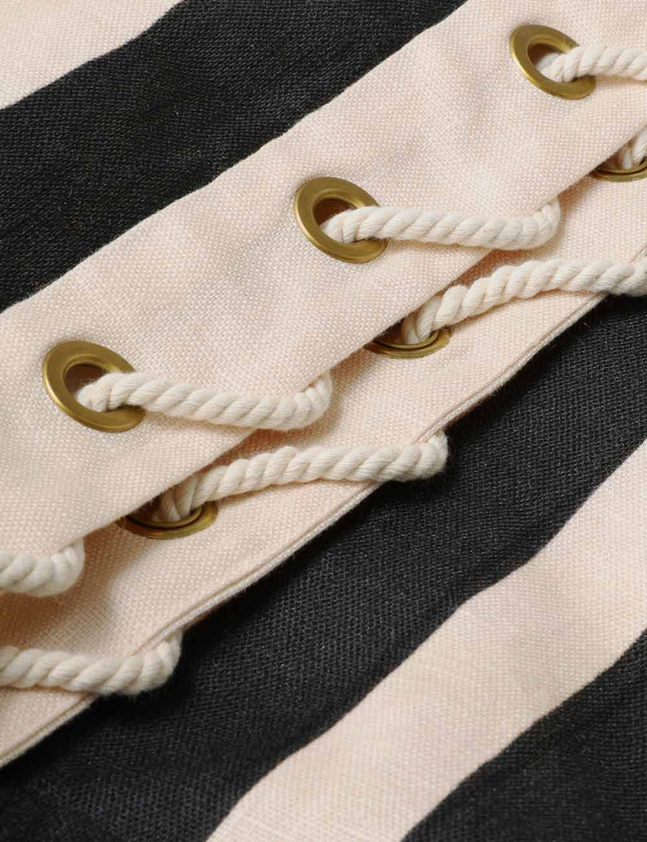 Rebellion Stripe Rope Top - Black Stripe