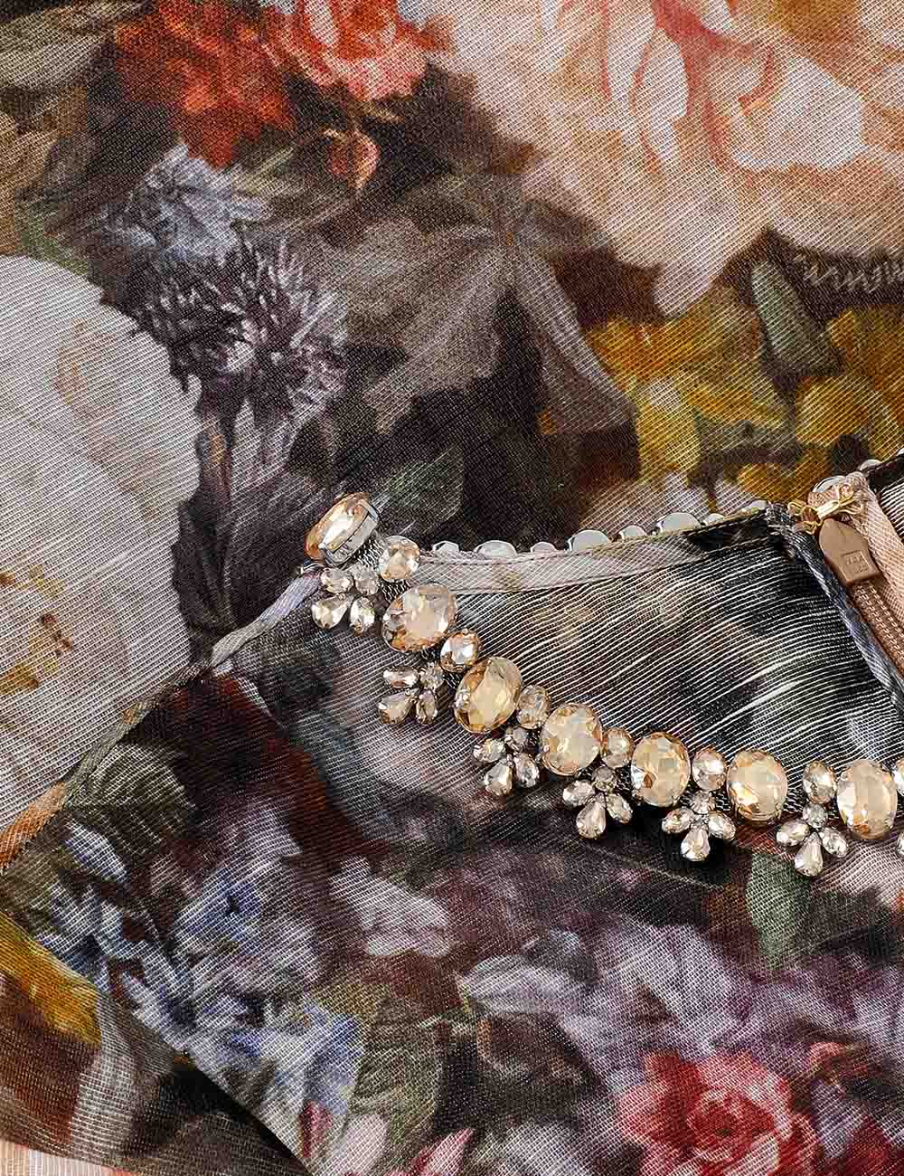 Alchemy Peplum Mini Dress - Pink Multi