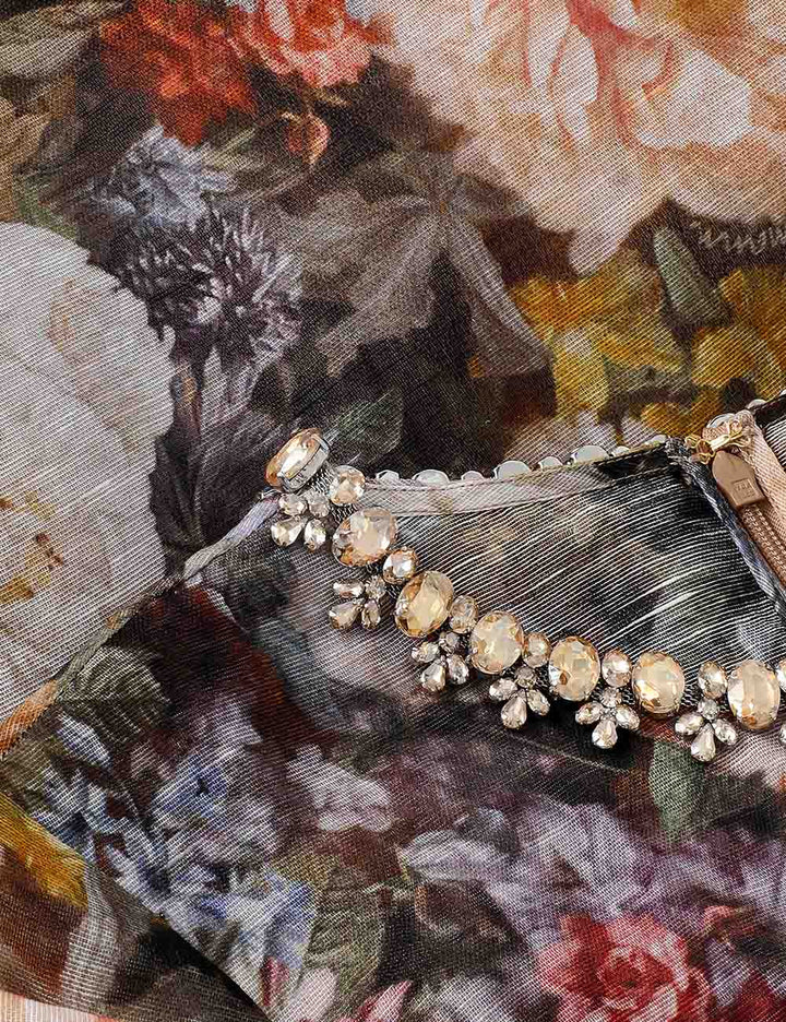 Alchemy Peplum Mini Dress - Pink Multi