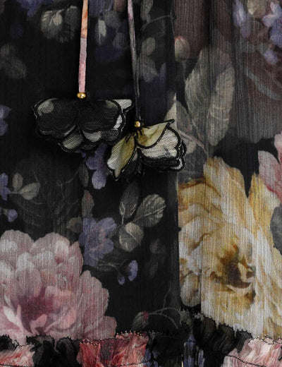 LUMINOSITY TUBULAR MIDI DRESS - Multi Floral Black