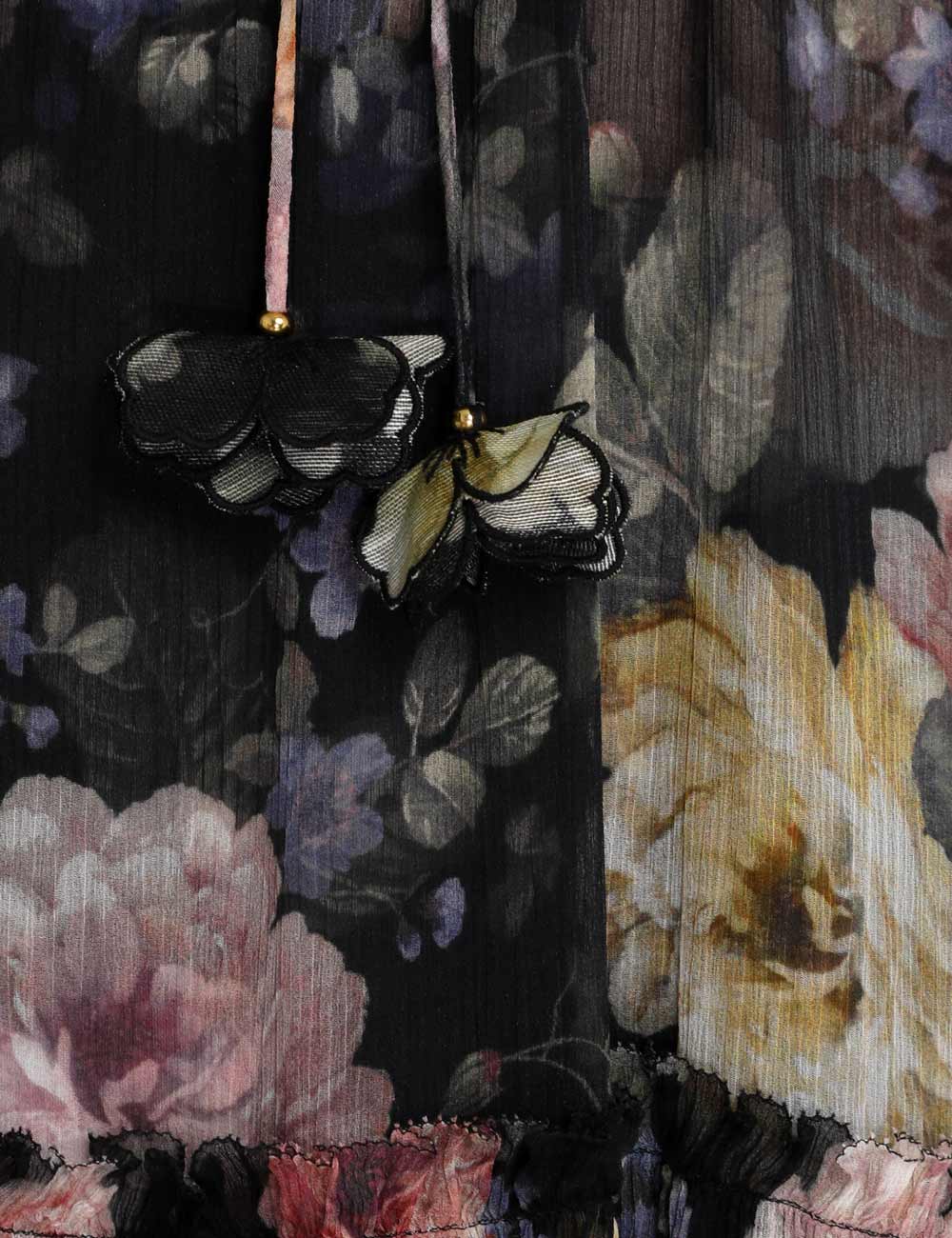 LUMINOSITY BLOUSON SHIRT - Multi Floral Black