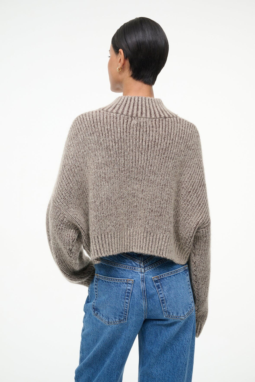 CROPPED HAMPTON SWEATER - Bisque