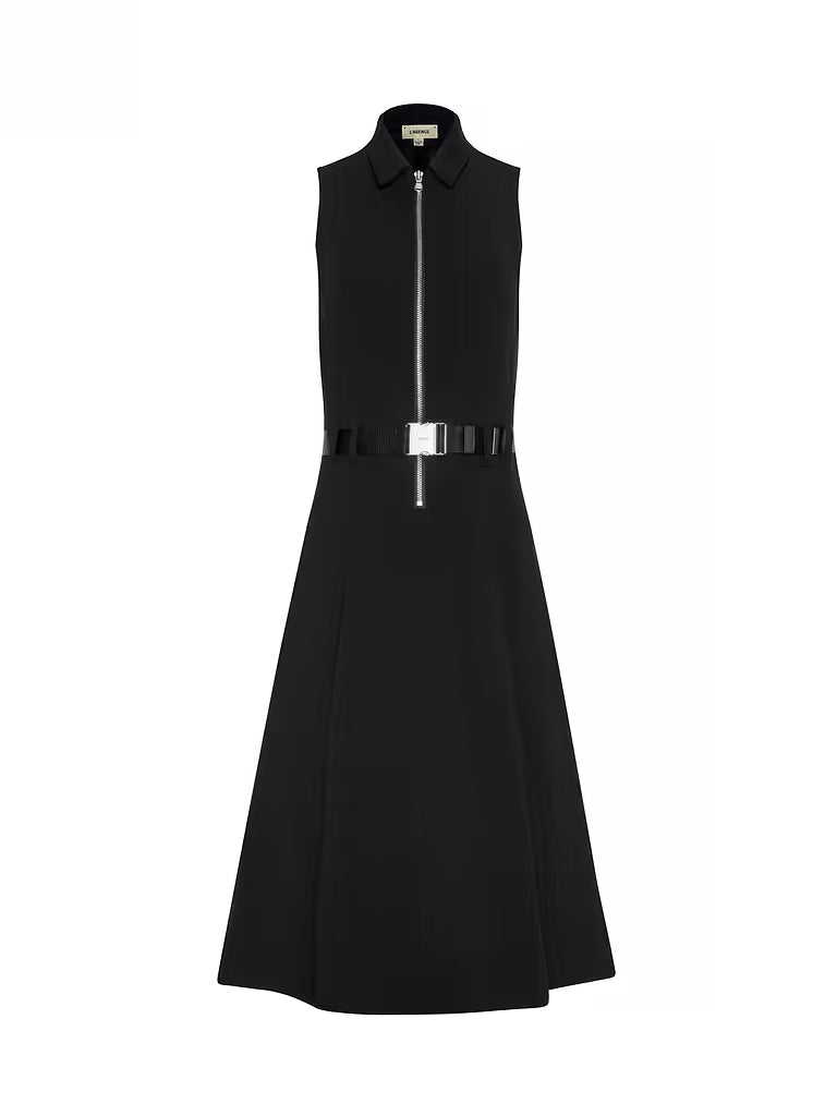 Kylo Belted Shirt Dress - Black