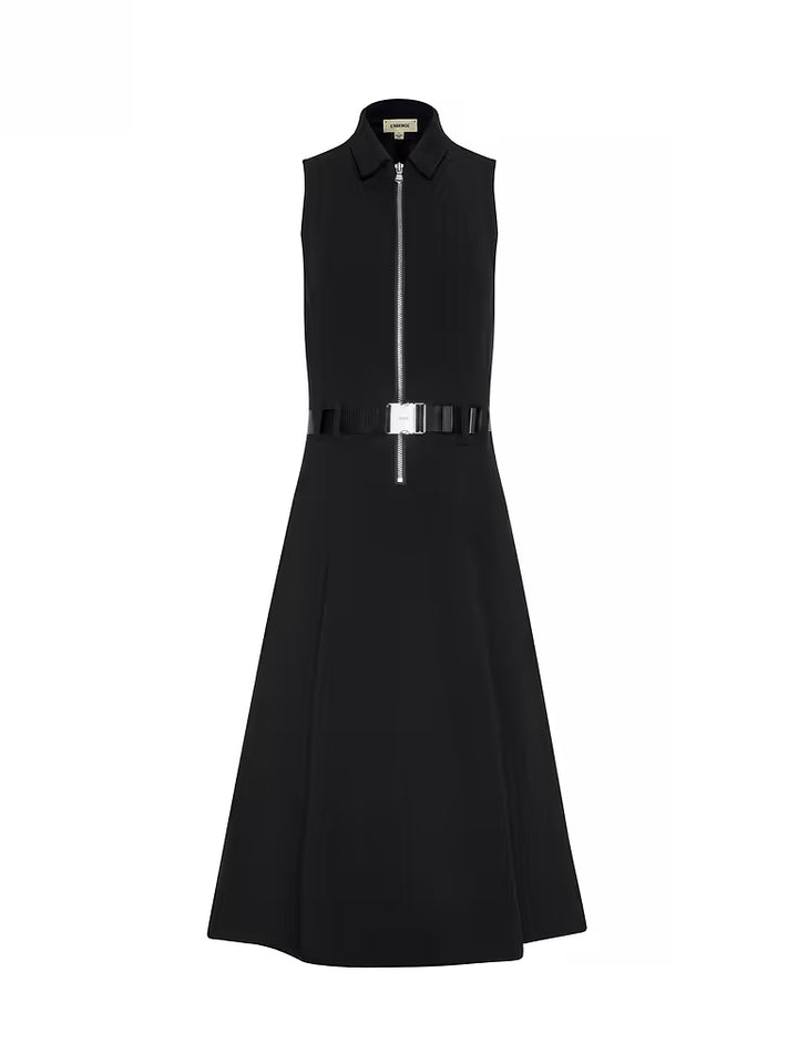 Kylo Belted Shirt Dress - Black