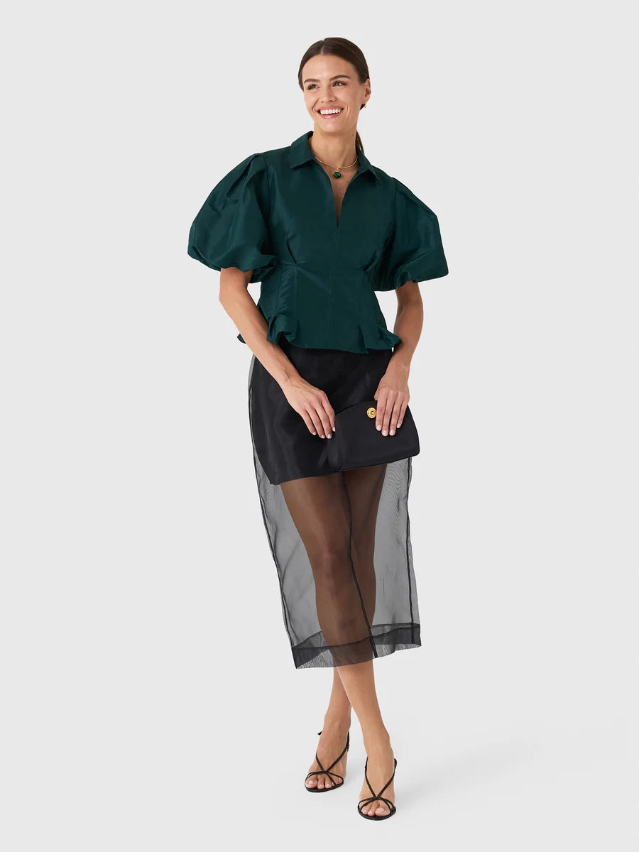 Nessa Top - Dark Green