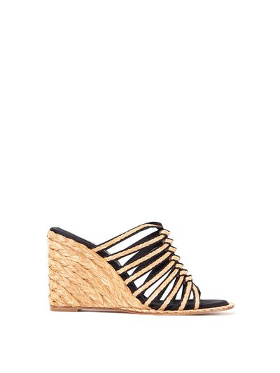 Calie Wedge - Satin Black