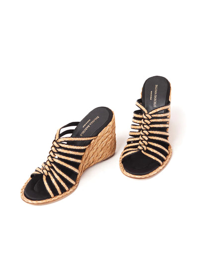 Calie Wedge - Satin Black