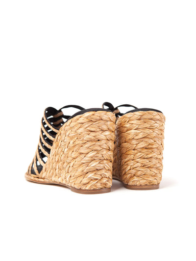 Calie Wedge - Satin Black
