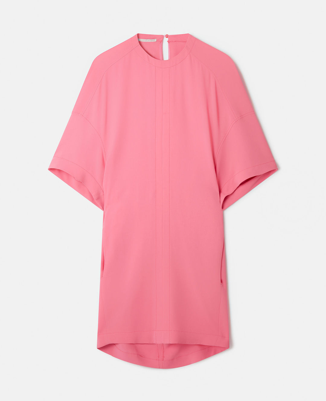 bright pink t shirt dress Solid Bright Hot Pink T-shirt Dress for Women, Cute Aesthetic Fashion Shirt Dress, All over Print, Loungewear, Aloha Hawaiian Beach Dress