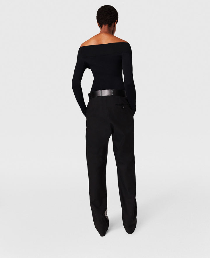 Stella McCartney - Straight-Neck Long-Sleeve Top - Black