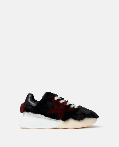 Loop Shaggy Lace-Up Trainers - Black Multi