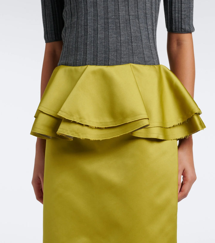 Duchesse Midi Skirt - Light Green