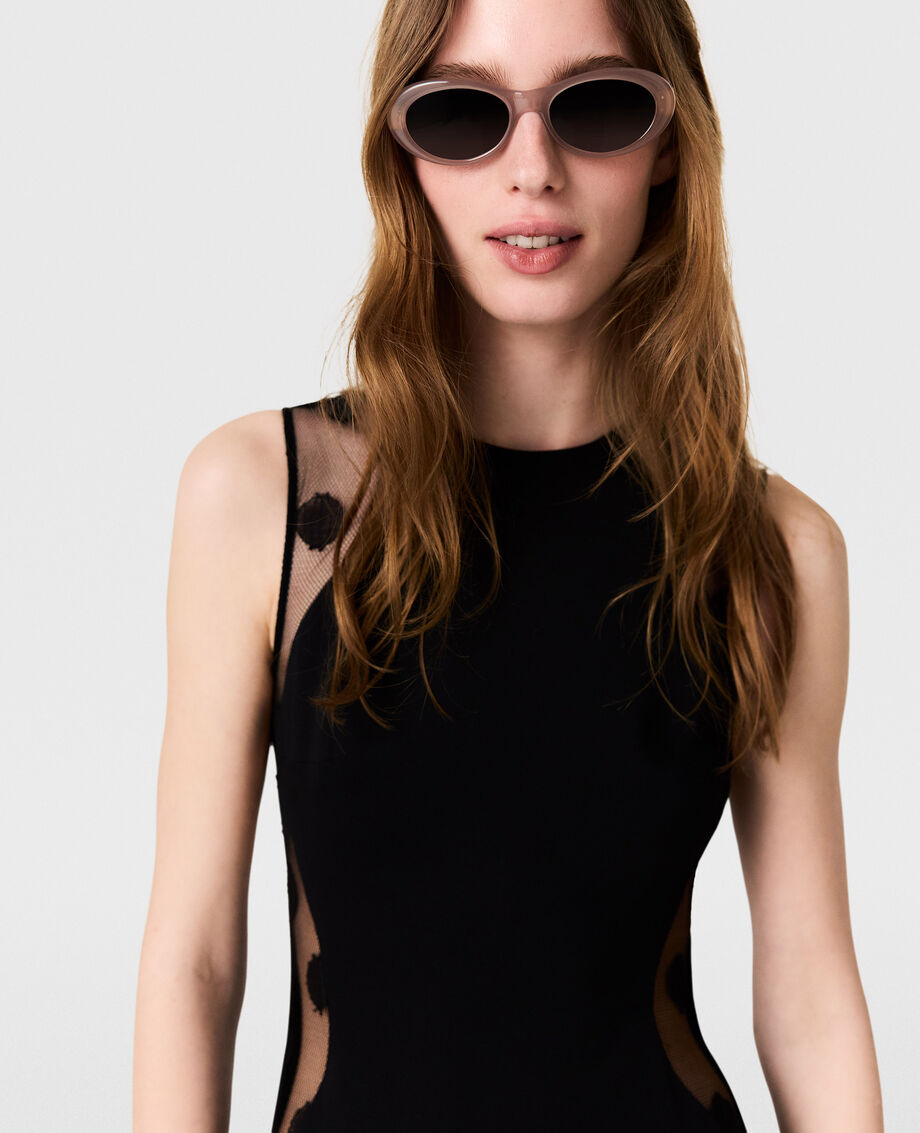 Miracle Polkadot Dress - Black
