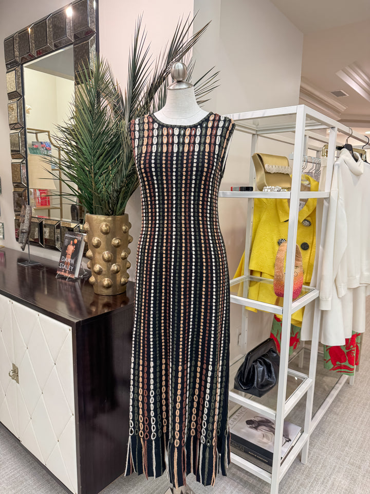 Amina Knit Dress - Black Multi