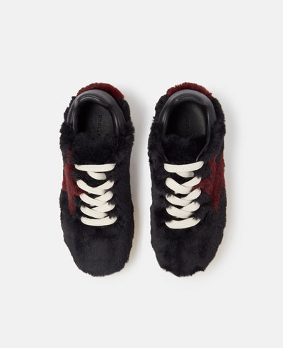 Loop Shaggy Lace-Up Trainers - Black Multi