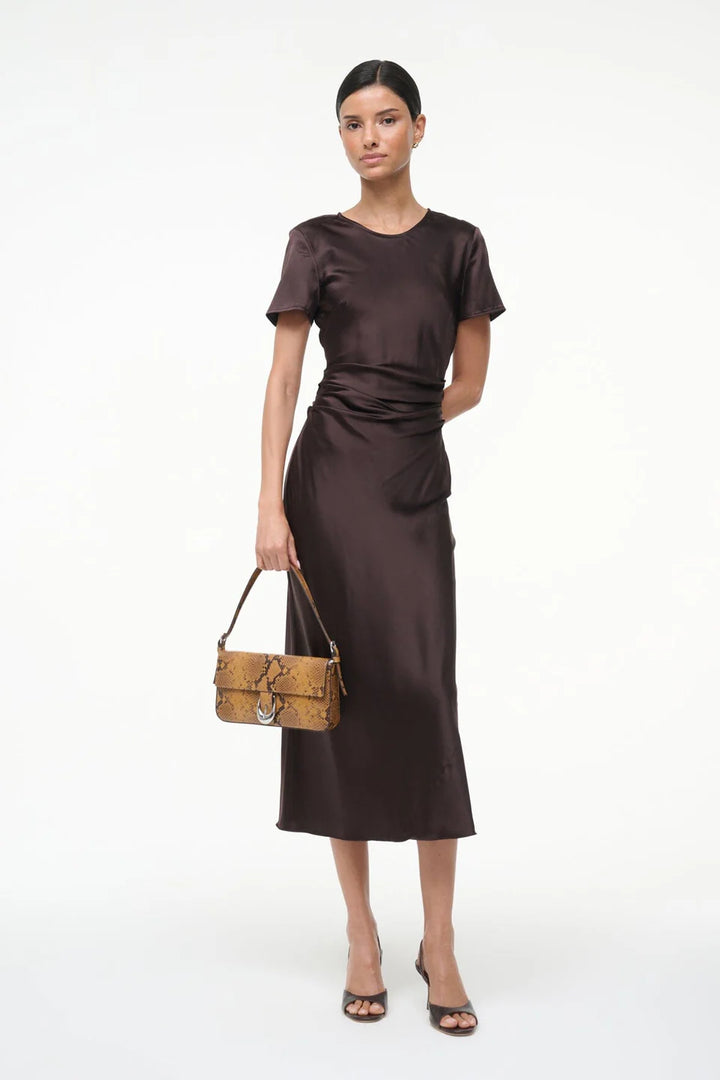 MARCEL SILK DRESS - EARTH