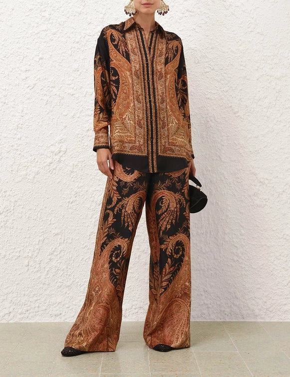 Hypnotic Relaxed Shirt - Black Paisley