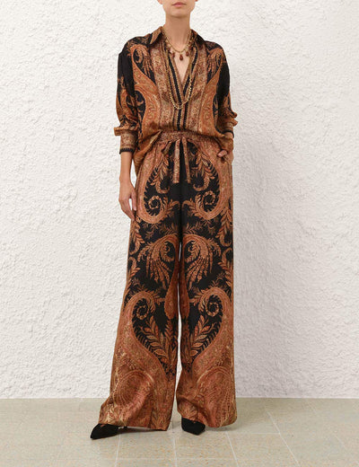 Hypnotic Relaxed Shirt - Black Paisley