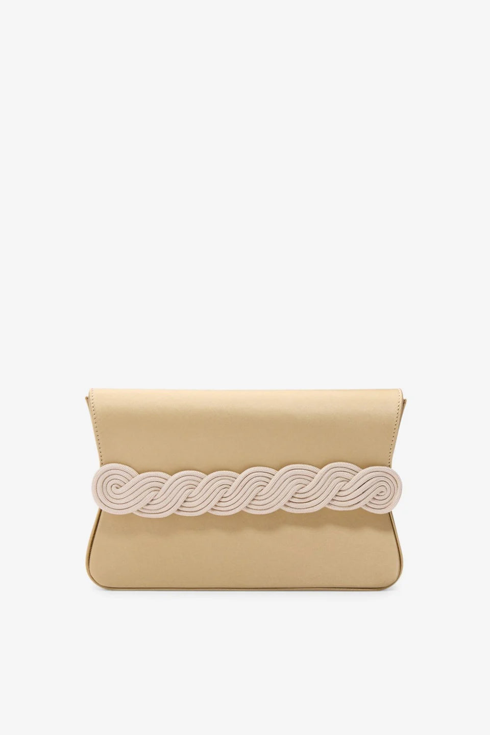 Satin clutch with braided passementerie - More Colors Available